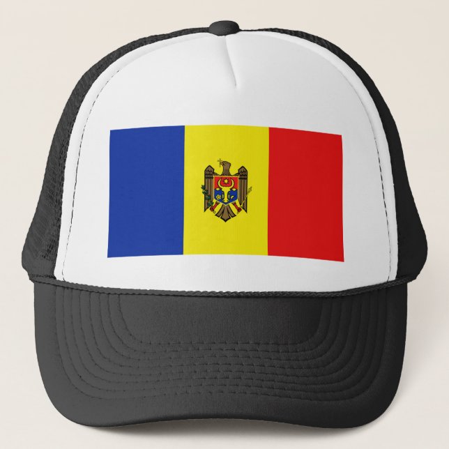 Moldavien Flagga Hat Truckerkeps (Framsida)