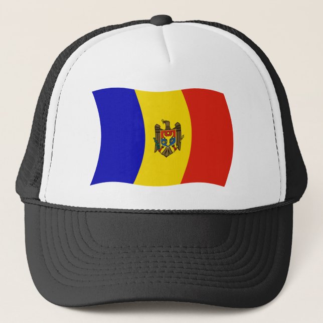Moldavien Flagga Hatt Truckerkeps (Framsida)
