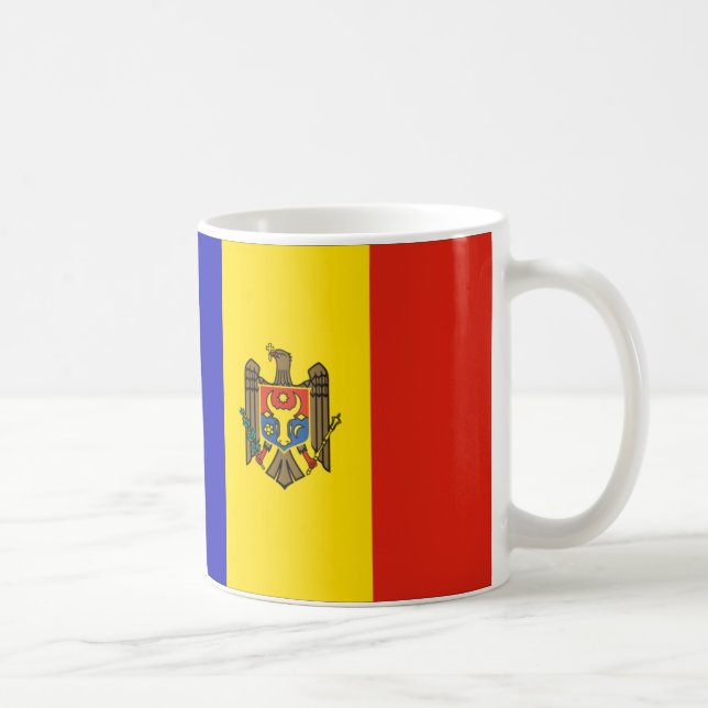 Moldavien flagga kaffemugg (Höger)