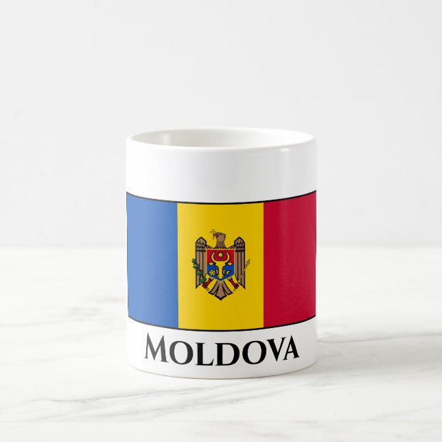 Moldavien Flagga Kaffemugg (Center)