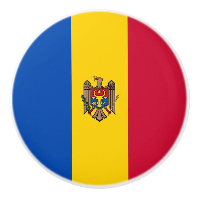 Moldavien Flagga Knopp (Framsidan)