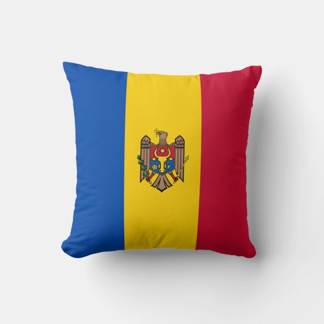 Moldavien Flagga Kudde (Framsida)
