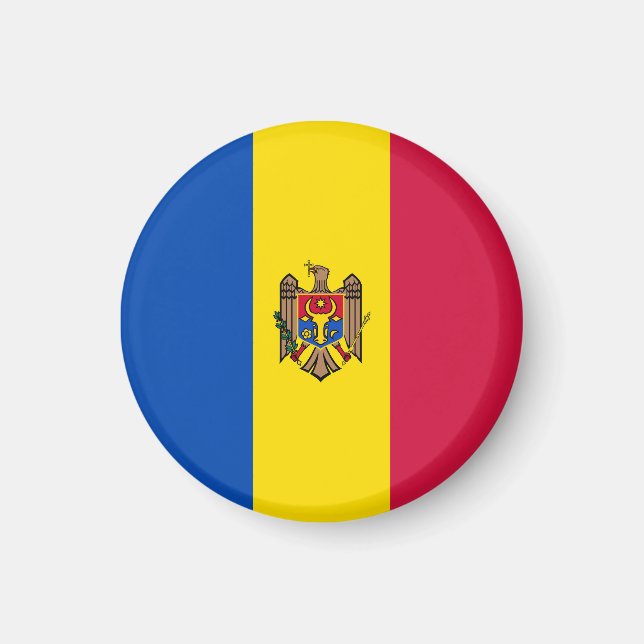 Moldavien flagga magnet (Framsidan)