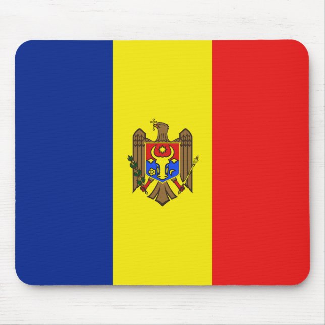Moldavien flagga Mousepad Musmatta (Framsidan)