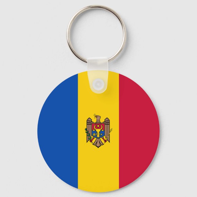 Moldavien Flagga Nyckelring (Framsida)