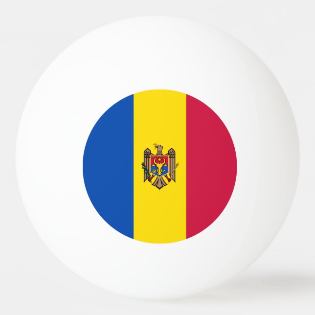 Moldavien flagga pingisboll (Framsidan)
