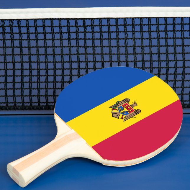Moldavien flagga pingisracket (Insitu)