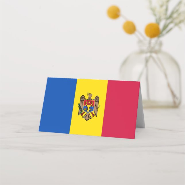Moldavien flagga placeringskort (Framsida)