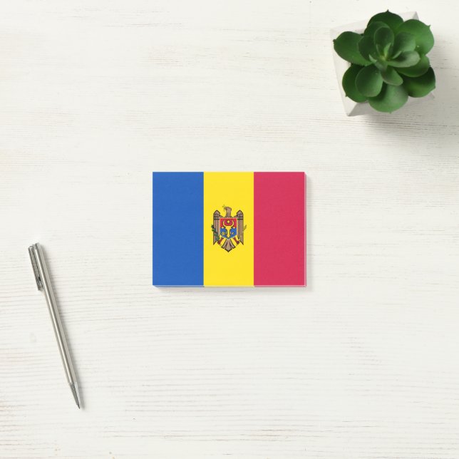 Moldavien flagga post-it block (Kontor)