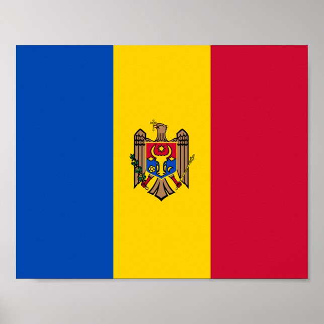 Moldavien Flagga Poster (Framsidan)
