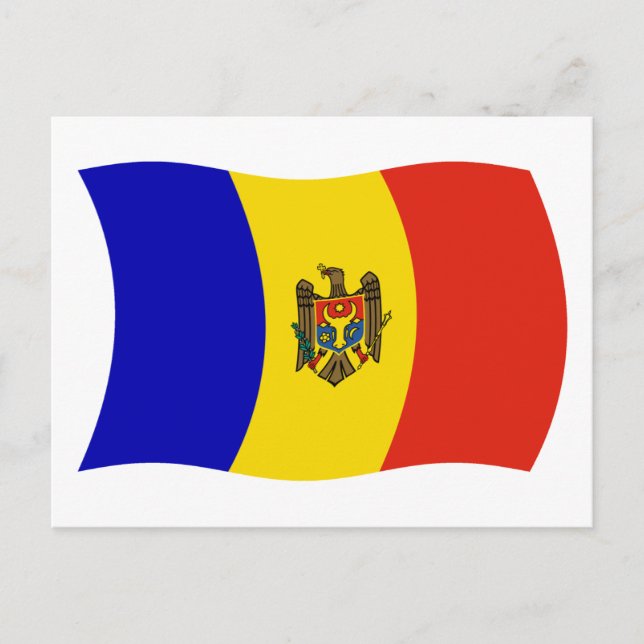 Moldavien Flagga Postkort Vykort (Framsida)