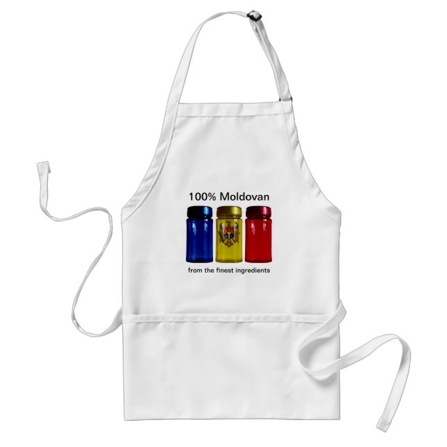 Moldavien Flagga Spice Burk Apron Förkläde (Framsidan)
