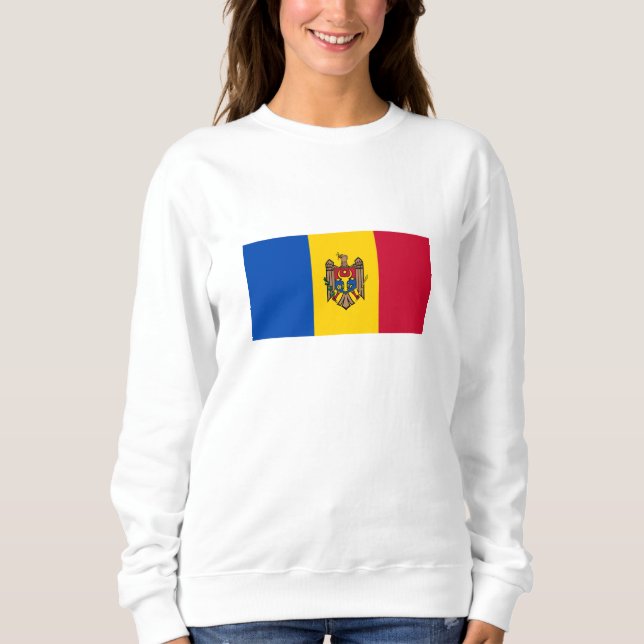 Moldavien Flagga T Shirt (Framsida)