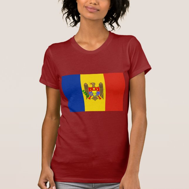 Moldavien flagga tee shirt (Framsida)