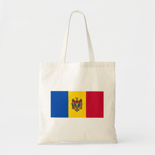 Moldavien Flagga Tygkasse (Framsidan)