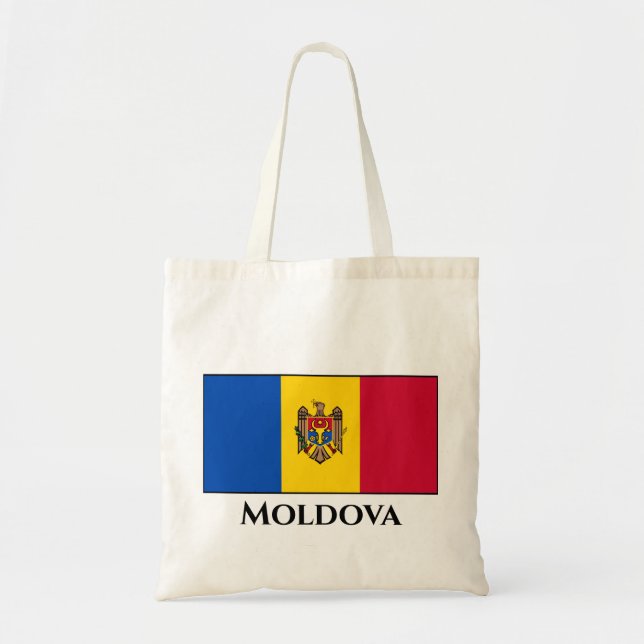 Moldavien Flagga Tygkasse (Framsidan)