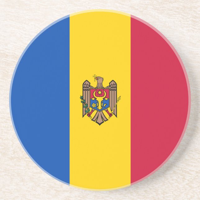Moldavien Flagga Underlägg (Framsidan)