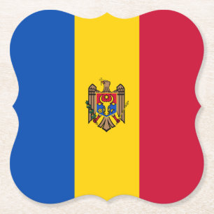 Moldavien Flagga Underlägg Papper