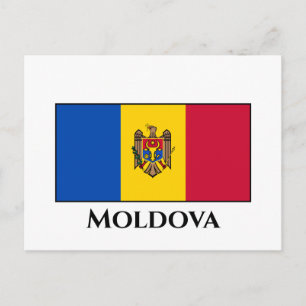 Moldavien Flagga Vykort