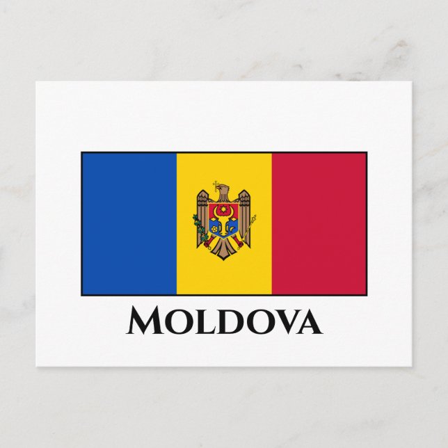 Moldavien Flagga Vykort (Framsida)