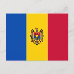Moldavien Flagga Vykort