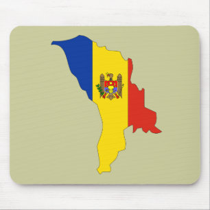 Moldavien flaggakarta musmatta