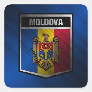 Moldavien Fyrkantigt Klistermärke