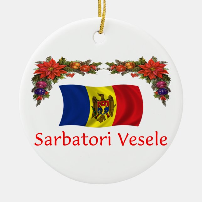 Moldavien jul julgransprydnad keramik (Framsidan)
