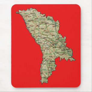 Moldavien karta Mousepad Musmatta