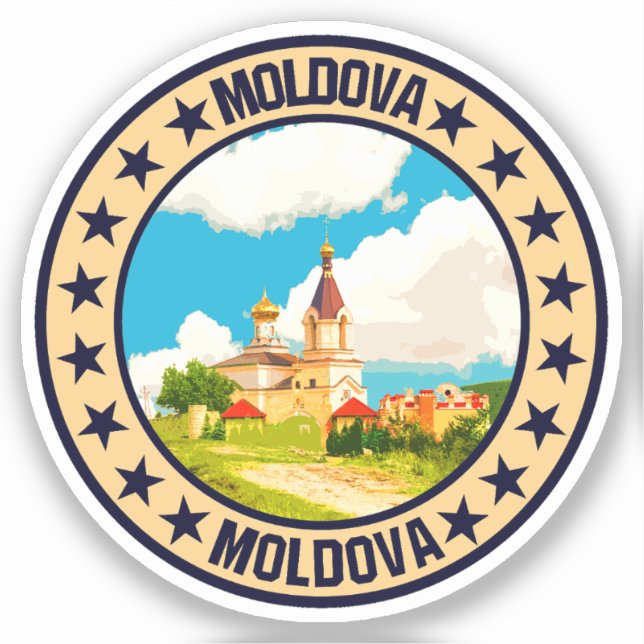 Moldavien Klistermärken (Framsida)