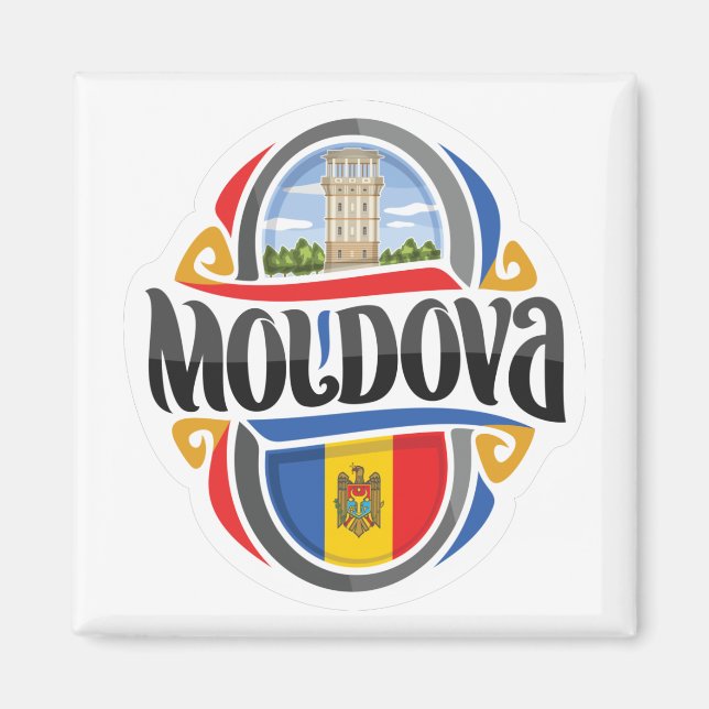 Moldavien Magnet (Framsidan)