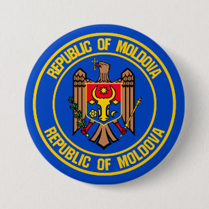 Moldavien Round Emblem Knapp