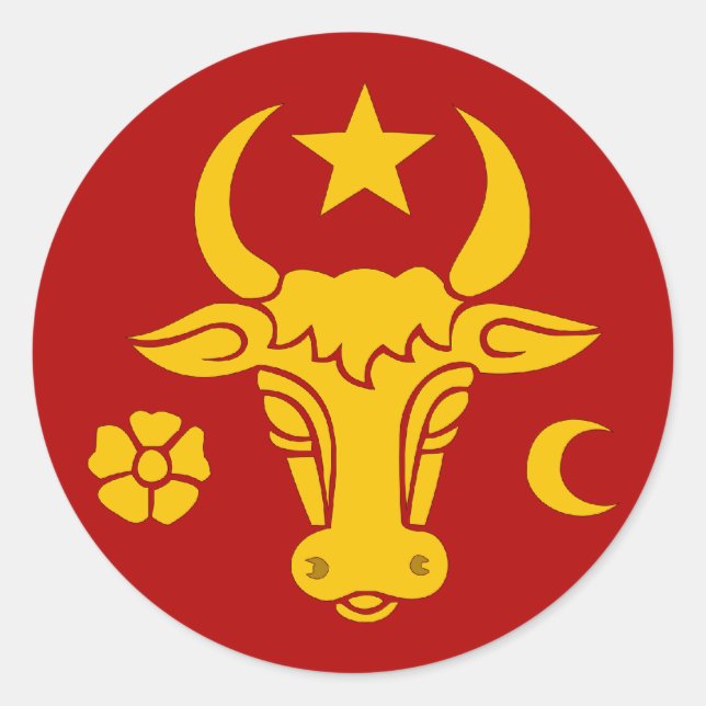 Moldavien Runt Klistermärke (Framsida)