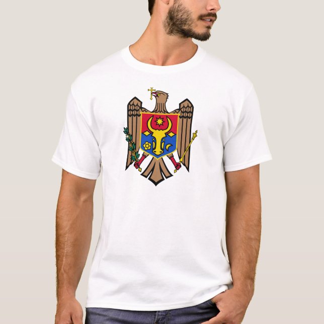 Moldavien vapensköld t-shirt (Framsida)