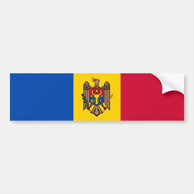 Moldaviens flagga bildekal (Framsidan)