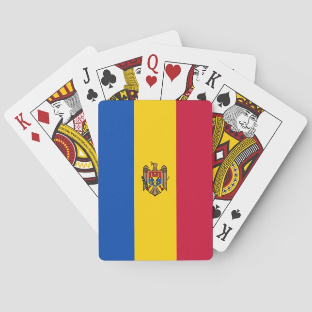 Moldaviens flagga casinokort (Baksidan)