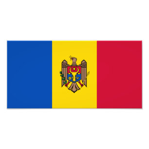 Moldaviens flagga fototryck