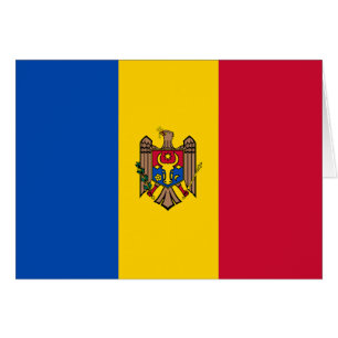 Moldaviens flagga hälsningskort