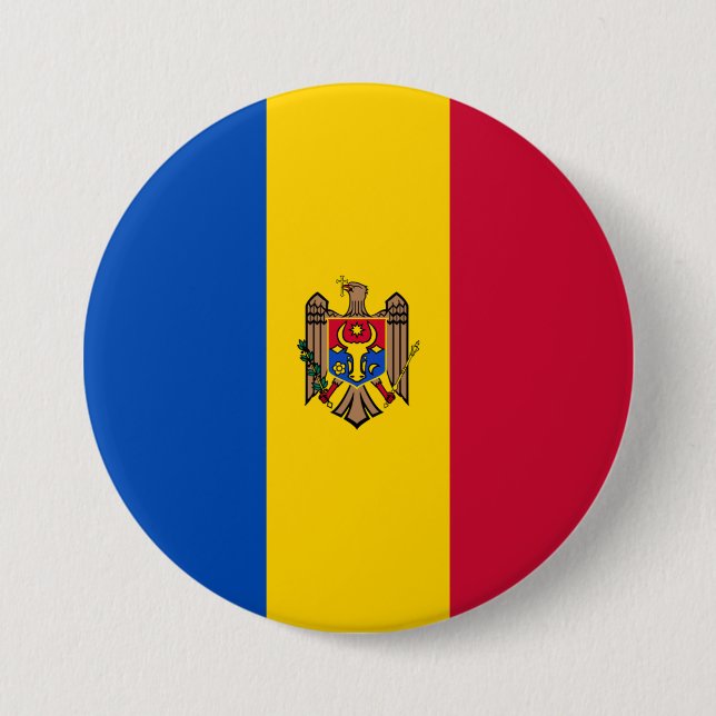 Moldaviens flagga knapp (Framsida)