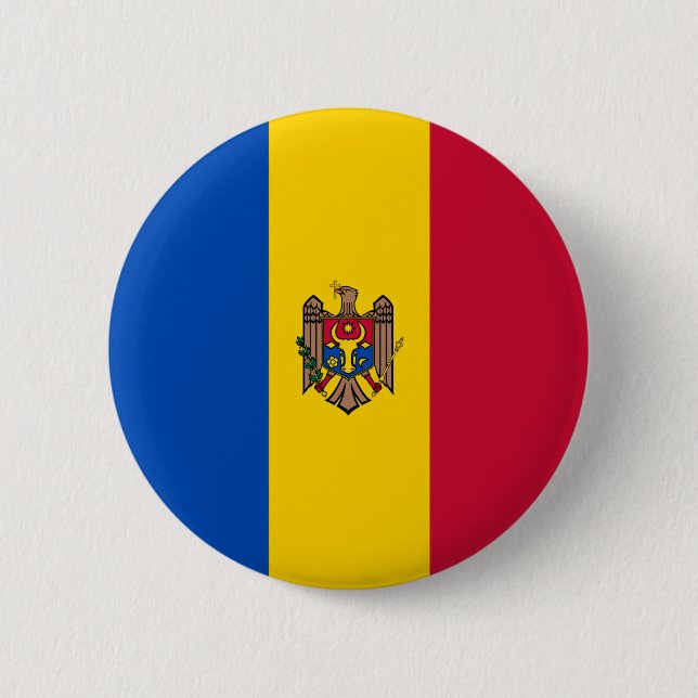 Moldaviens flagga knapp (Framsida)