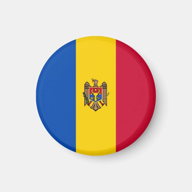 Moldaviens flagga magnet (Framsidan)