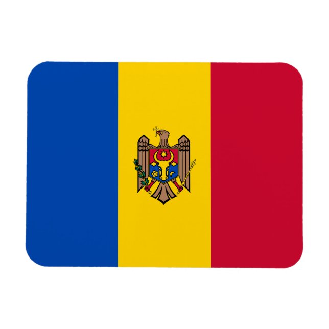 Moldaviens flagga magnet (Horisontell)