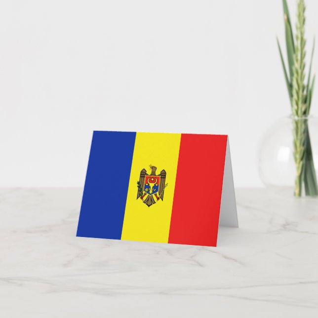 Moldaviens Flagga Notecard Kort (Framsida)