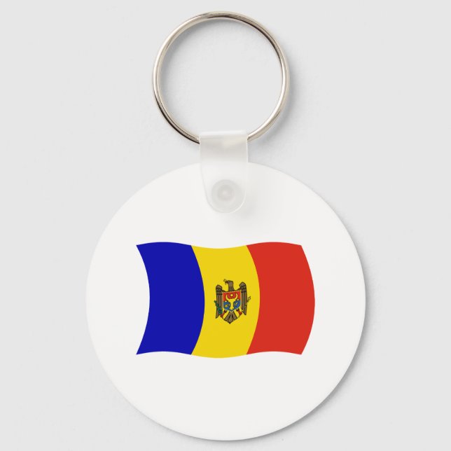 Moldaviens flagga Nyckelring (Framsida)