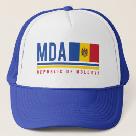 Moldaviens Flagga- och ISO-kodutformning Keps