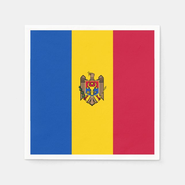 Moldaviens flagga pappersservett (Framsidan)