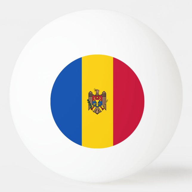 Moldaviens flagga pingisboll (Framsidan)