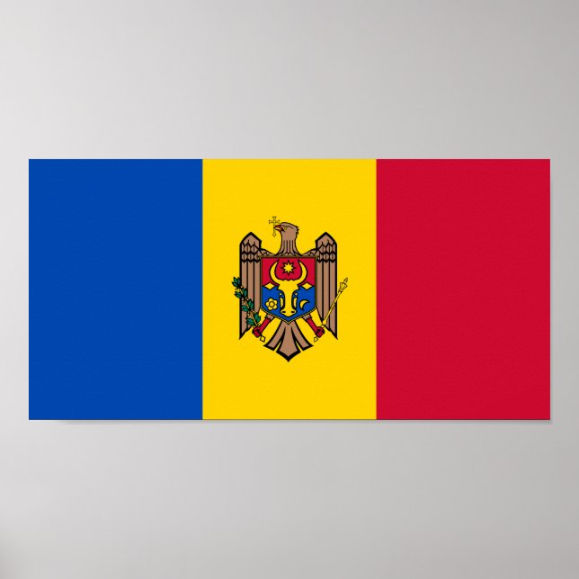 Moldaviens flagga poster (Framsidan)