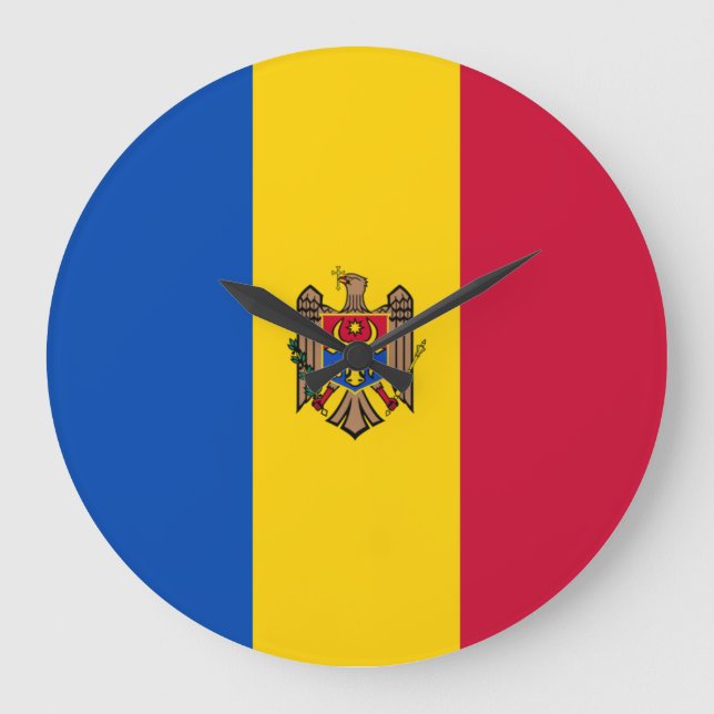 Moldaviens flagga stor klocka (Framsida)