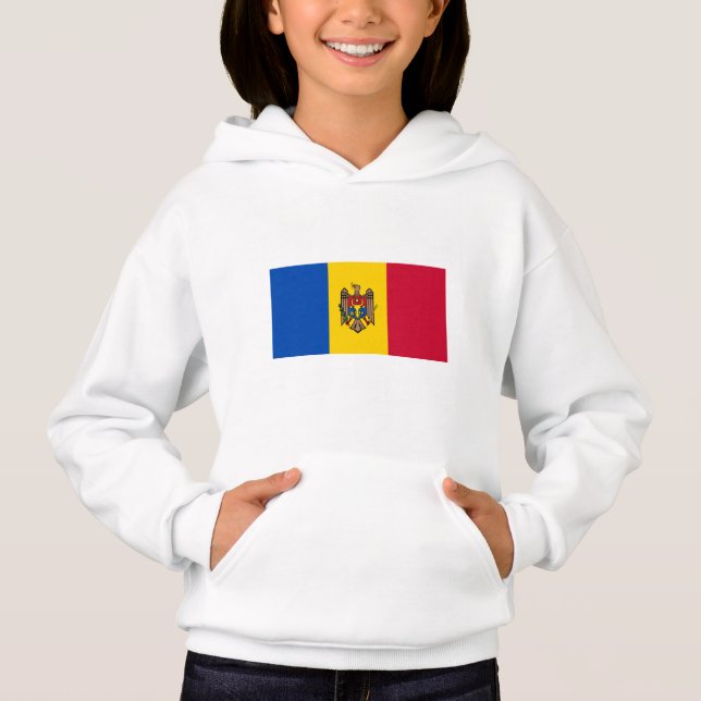 Moldaviens flagga t shirt (Framsida)